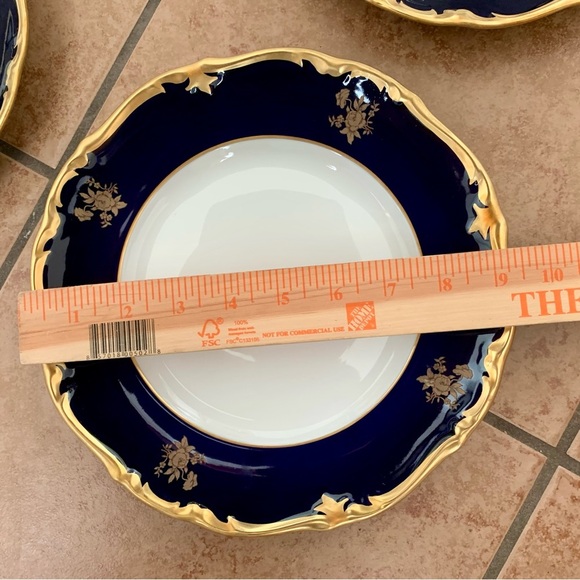 Vintage Reichenbach Echt Kobalt Blue/gold Plates Germany - Picture 7 of 15
